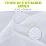 OTraki 2 pièces Grand Filet à Linge, 50 x 60 cm Sac à Linge Réutilisables en Maille Fine avec Cordon de Serrage, Blanc Sac a Lin