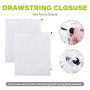 OTraki 2 pièces Grand Filet à Linge, 50 x 60 cm Sac à Linge Réutilisables en Maille Fine avec Cordon de Serrage, Blanc Sac a Lin