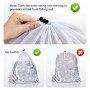 OTraki 2 pièces Grand Filet à Linge, 50 x 60 cm Sac à Linge Réutilisables en Maille Fine avec Cordon de Serrage, Blanc Sac a Lin