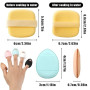 SJBAUTYO 5 Pièces Mini Houppette Doigt, 2 Bouffées de Poudre Cosmétique, Pour Fond de Teint, Anti-cernes, Éponges à Poudre Douce