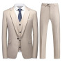 KUDMOL Costume Homme 3 pièces Mariage d'affaires Slim Fit Smoking à Un Bouton Men Suits 3 Piece pour Fête Confort Blazer Veste e