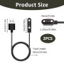 Ksywydu 2 Pièces Chargeur Montre Connectée 2 Pins 4mm, Câble de Charge Magnétique pour Smartwatch Universel pour Smartwatch, Acc