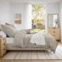 Duvetnova Housse de Couette 220x240 Lin Naturel Ultra-Doux Coton 100% Prélavé Ultra Doux Oeko-TEX Parure de lit - Housse de Coue