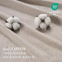 Duvetnova Housse de Couette 220x240 Lin Naturel Ultra-Doux Coton 100% Prélavé Ultra Doux Oeko-TEX Parure de lit - Housse de Coue