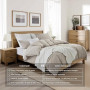Duvetnova Housse de Couette 220x240 Lin Naturel Ultra-Doux Coton 100% Prélavé Ultra Doux Oeko-TEX Parure de lit - Housse de Coue
