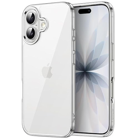 JETech Coque pour iPhone 17 6,3 Pouces, Étui Housse Anti-Jaunissement Antichoc Bumper, Arrière Transparente Anti-Rayures (Transp