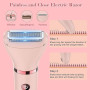 Scttomon Rasoir Electrique Feminin Tondeuse précise pour visage et zones sensibles, Tondeuse à poils corporels pour visage, jamb
