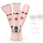 Scttomon Rasoir Electrique Feminin Tondeuse précise pour visage et zones sensibles, Tondeuse à poils corporels pour visage, jamb