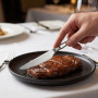 Gyxova 60 Pièces Couverts En Acier Inoxydable Set de Couverts de Table 12 Personnes avec Couteau à Steak Compris Fourchettes Cui