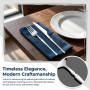 Gyxova 60 Pièces Couverts En Acier Inoxydable Set de Couverts de Table 12 Personnes avec Couteau à Steak Compris Fourchettes Cui
