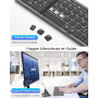MoKo AZERTY Clavier Bluetooth Pliable, Portable Clavier sans Fil avec Pavé Tactile et Pavé Numérique, Mini Clavier Rechargeable