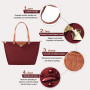 BOJLY Oxford pour Femme Sac à Bandoulière de Pliage Grande Capacité Sac a Main Nylon Dames Shopping Pliant Fourre-tout Plage Sac