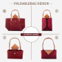 BOJLY Oxford pour Femme Sac à Bandoulière de Pliage Grande Capacité Sac a Main Nylon Dames Shopping Pliant Fourre-tout Plage Sac