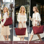 BOJLY Oxford pour Femme Sac à Bandoulière de Pliage Grande Capacité Sac a Main Nylon Dames Shopping Pliant Fourre-tout Plage Sac