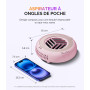 MelodySusie Collecteur De Poussière pour ongles HProA - 6000 tr/min Aspirateur Ongles avec 30 Feuilles de Filtre Jetable, Ventil