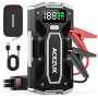 ACEZUK Booster Batterie Voiture 9000A, Démarreur de Batterie de Voiture Portable(Jusqu'à 8.0L Diesel ou 10.0L Gaz), 12V Jump Sta