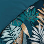 Douceur d'Intérieur, Parure de Lit 3 Pièces (260 x 240 cm) Alianor Bleu, 100% Coton