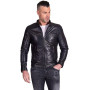 D'Arienzo Veste Cuir Marron Homme Blouson Motard Cuir Véritable Made in Italy Hamilton