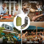 10 Pièces Ustensiles de Cuisine Camping Accessoires Essentiels Inoxydables pour Pique-Nique et Randonnées