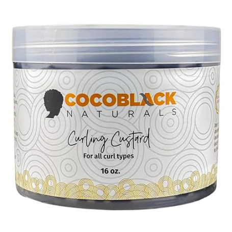 Coco Black Naturals Curling Custard Ghana cheveux Coily Kinky type 4c 502,7 ml