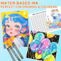 Lyuvie 168 Couleur Feutres Acryliques,Marqueur Peinture Acrylique avec Pointe Extra Fine de 0,7 mm,Permanent Stylo Peinture Acry