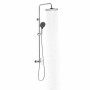 Auralum Colonne de Douche avec Mitigeur Hauteur Réglable 1-1,4 m, Mitigeur de Douche avec Plafonnier 26 x 26 cm et Douchette Man