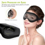 Masque de Nuit Homme/Femme, Laitver Masque de Sommeil Anti-Lumière, Zéro Pression Oculaire & Design Elargi sur le Côté, Doux & C