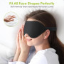 Masque de Nuit Homme/Femme, Laitver Masque de Sommeil Anti-Lumière, Zéro Pression Oculaire & Design Elargi sur le Côté, Doux & C