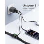 UGREEN Zapix 30W Chargeur USB C Rapide iPhone 3 Ports GaN Prise Secteur Compatible avec iPhone 17 Pro Max Air 16 15 14 13 Plus P