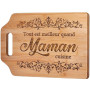 Cadeau Fete des Meres, Cadeau Maman - Idee Planche à Découper en Bambou Gravée, Cadeaux Anniversaire Maman Original (31,2×22,0×1