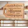 Cadeau Fete des Meres, Cadeau Maman - Idee Planche à Découper en Bambou Gravée, Cadeaux Anniversaire Maman Original (31,2×22,0×1
