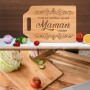 Cadeau Fete des Meres, Cadeau Maman - Idee Planche à Découper en Bambou Gravée, Cadeaux Anniversaire Maman Original (31,2×22,0×1