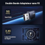 UGREEN Clé WiFi 6 AX900 Adaptateur USB sans Fil Entrée de Gamme Double Bande 5GHz 2.4GHz Soft AP Mode MU MIMO Cryptage WPA2 PSK