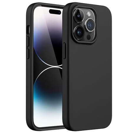 JETech Coque Silicone pour iPhone 14 Pro Max 6,7 Pouces, Protection Complète du Corps au Toucher Soyeux, Étui Housse Anti-Chocs