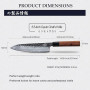 MITSUMOTO SAKARI Couteau Japonais de 22 cm, Couteau Cuisine Gyutu Forgé à la Main, Couteau de Cuisine en acier à Haute Carbone (