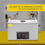 VEVOR Nettoyeur à Ultrasons 30L en Acier Inoxydable Bac Ultrasons Numérique avec Chauffage Temps et Température Réglables Appare