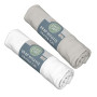 BabyCalin - Lot de 2 Draps housse Blanc/Gris Babycalin - 60 x 120 cm certifié OEKO-TEX