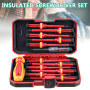 13 pièces Kit Tournevis Isolé VDE, Coffret Tournevis Aimanté Electricien, Jeu de Tournevis Torx Interchangeables avec Testeur de