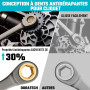 DURATECH Jeu de 10 clés mixtes à cliquet antidérapantes, métriques 6-18 mm, 72 dents, nickelées, acier CR-V, avec pochette