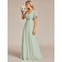 Ever-Pretty Robe de soirée en Double V-col et Manches Courtes EP09890