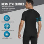 MEETWEE Haut Compression Homme Manche Longue/Courtes,Baselayer Maillot Running Vetement Fitness pour Sports Jogging T-Shirt Base