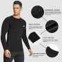 MEETWEE Haut Compression Homme Manche Longue/Courtes,Baselayer Maillot Running Vetement Fitness pour Sports Jogging T-Shirt Base
