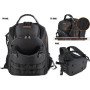 Sac à outils 66 poches, sac à dos robuste pour électriciens, construction, hommes