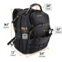 Sac à outils 66 poches, sac à dos robuste pour électriciens, construction, hommes
