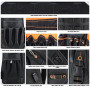 Sac à outils 66 poches, sac à dos robuste pour électriciens, construction, hommes
