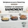Ninja CRISPi PRO XL, Friteuse sans huile en verre, 5 modes de cuisson prédéfinis, avec contenants en verre CleanCrisp de 5,7 l e