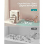 SONGMICS Boîte à Bijoux Rotative à 360°, Coffret à Bijoux avec 5 Tiroirs, Fenêtres en Verre Latérales, Grand, Rangement pour Acc