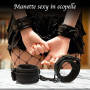 Surus Equipment Menottes réglables en simili cuir, accessoire élégant pour l'intimité et la complicité, doux, durables et sûres