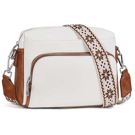 MUIIKOLA Sac à bandoulière pour femme, en cuir synthétique, avec bandoulière Verstelbaar