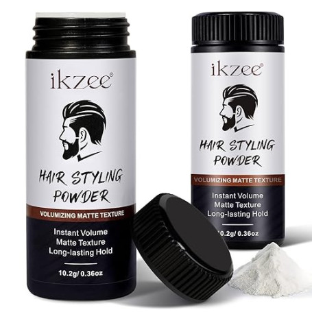 2 Pièces Poudre Capillaire Homme, Poudre Coiffante Texturisante Volume Instantané - Poudre de Texture Mate pour Homme et Femme,
